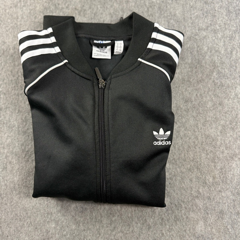 Adidas Track Jacket Mens Large Black White Originals Superstar Trefoil Soccer